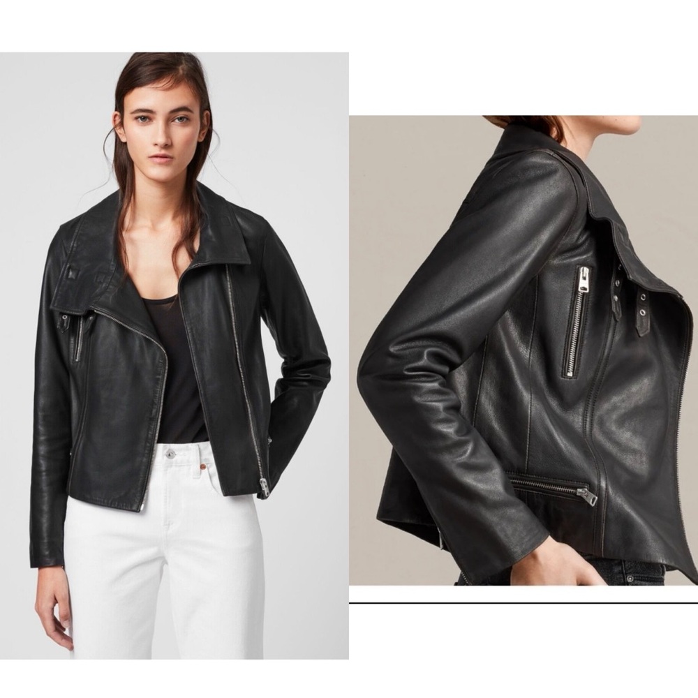 ALL SAINTS Leather “Bales” Jacket | Size 2